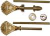 Brass Star Pattern Cheval Mirror Mounting Hardware MIR-103